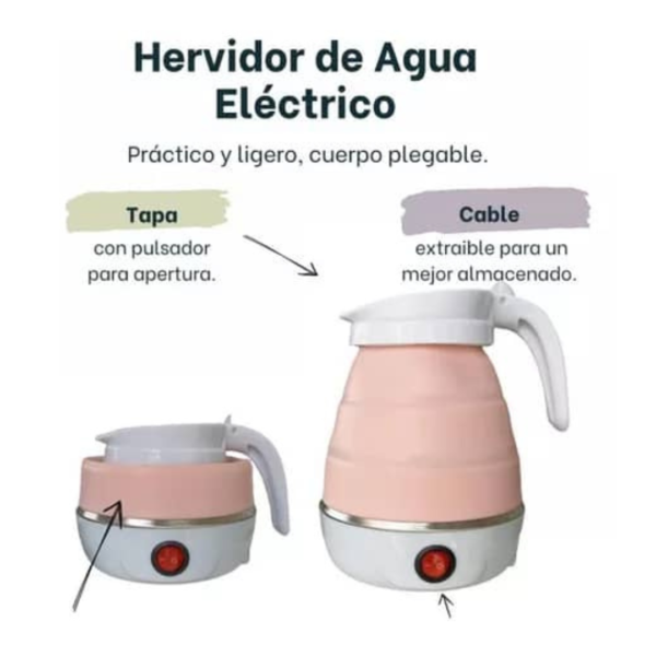 Tetera Plegable eléctrica portátil viaje - Imagen 3